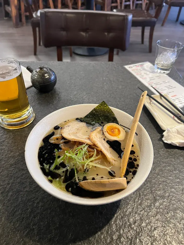 Black Garlic Ramen at Wann Izakaya in Regina, SK